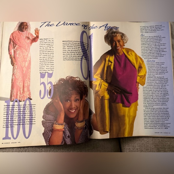ICONIC ESSENCE MAGAZINE January 1993 Natural Hair & Beauty Health Eartha Kitt - Picture 9 of 11